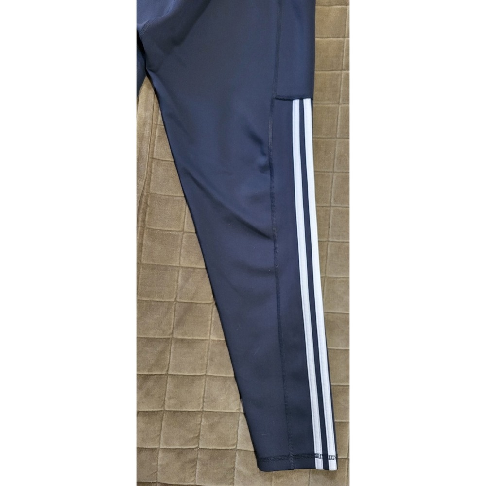 Adidas AeroReady Exercise Leggings Womens Sz Large Gray High Waist Logo Pockets - Picture 9 of 13